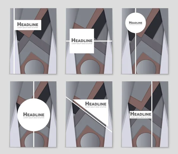 Soyut vektör düzen arka plan set. Sanat tasarım şablonu, liste, ön sayfa, mockup broşür Tema stili, afiş, fikir, kapak, kitapçık, baskı, el ilanı için kitap, boş, kartı, reklam, işareti, sayfa,, a4. — Stok Vektör