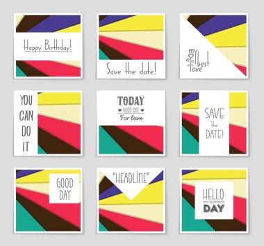 Soyut vektör düzen arka plan set. Sanat tasarım şablonu, liste, ön sayfa, mockup broşür Tema stili, afiş, fikir, kapak, kitapçık, baskı, el ilanı için kitap, boş, kartı, reklam, işareti, sayfa,, a4.