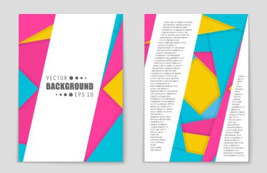 Soyut vektör düzen arka plan set. Sanat tasarım şablonu, liste, ön sayfa, mockup broşür Tema stili, afiş, fikir, kapak, kitapçık, baskı, el ilanı için kitap, boş, kartı, reklam, işareti, sayfa,, a4.