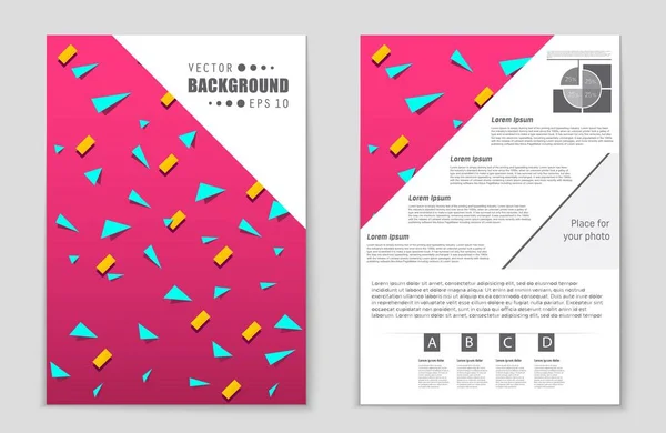 抽象矢量布局背景集。艺术模板设计、 列表、 头版、 样机宣传册主题样式、 横幅、 想法、 封面、 小册子、 打印、 传单，书，空白，卡，广告、 标志、 工作表、 a4. — 图库矢量图片