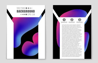 Soyut vektör düzen arka plan set. Sanat tasarım şablonu, liste, ön sayfa, mockup broşür Tema stili, afiş, fikir, kapak, kitapçık, baskı, el ilanı için kitap, boş, kartı, reklam, işareti, sayfa,, a4.