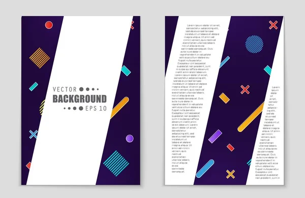 Hintergrundset für abstrakte Vektorlayouts. für Art Template Design, Liste, Titelseite, Mockup Broschüre Themenstil, Banner, Idee, Cover, Booklet, Druck, Flyer, Buch, Blanko, Karte, Anzeige, Schild, Blatt,, A4. — Stockvektor