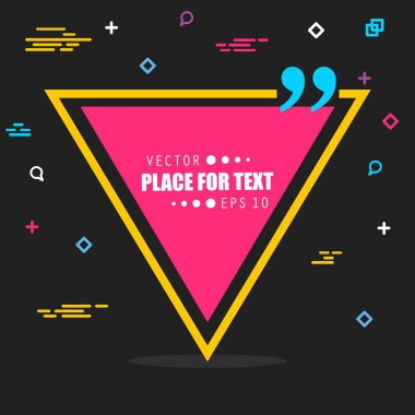 Soyut kavram vektör boş konuşma kare alıntı metin balonu. Web ve mobil app izole arka plan, illüstrasyon şablon tasarımı, yaratıcı sunu, iş Infographic sosyal medya için.