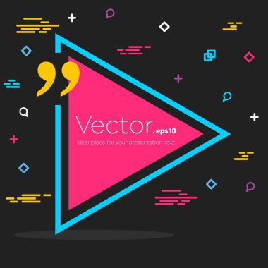 Soyut kavram vektör boş konuşma kare alıntı metin balonu. Web ve mobil app izole arka plan, illüstrasyon şablon tasarımı, yaratıcı sunu, iş Infographic sosyal medya için.