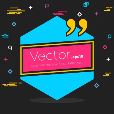 Soyut kavram vektör boş konuşma kare alıntı metin balonu. Web ve mobil app izole arka plan, illüstrasyon şablon tasarımı, yaratıcı sunu, iş Infographic sosyal medya için.