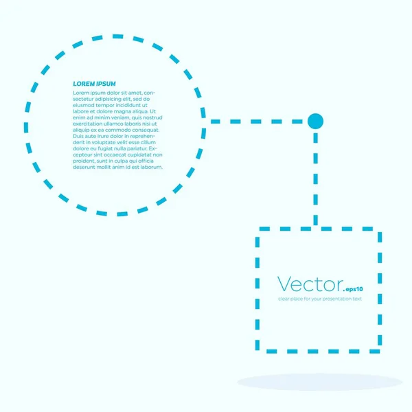 Abstrakte Konzept Vektor leere Rede Quadrat Zitat Textblase. für Web-und mobile App isoliert auf Hintergrund, Illustration Template Design, kreative Präsentation, Business-Infografik Social Media. — Stockvektor