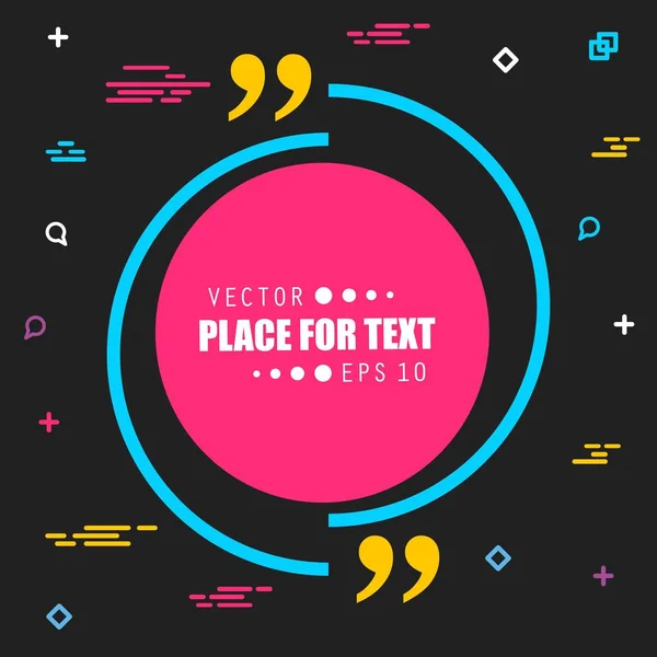 Abstract concept vector empty speech square quote text bubble. For web and mobile app isolated on background, illustration template design, creative presentation, business infographic social media. — Stock Vector