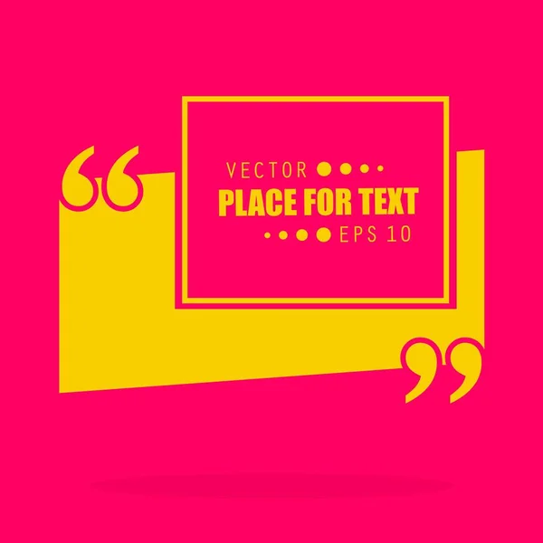 Abstract concept vector empty speech square quote text bubble. For web and mobile app isolated on background, illustration template design, creative presentation, business infographic social media. — Stock Vector