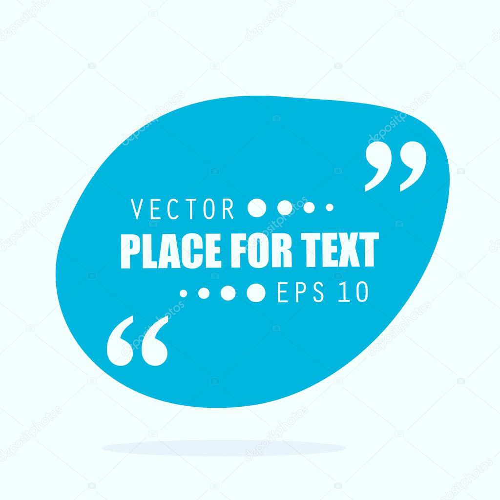 Abstract concept vector empty speech square quote text bubble. For web and mobile app isolated on background, illustration template design, creative presentation, business infographic social media.