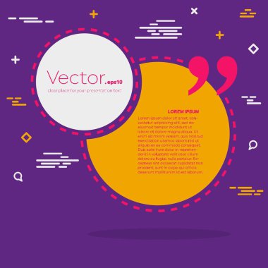 Soyut kavram vektör boş konuşma kare alıntı metin balonu. Web ve mobil app izole arka plan, illüstrasyon şablon tasarımı, yaratıcı sunu, iş Infographic sosyal medya için.