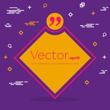 Soyut kavram vektör boş konuşma kare alıntı metin balonu. Web ve mobil app izole arka plan, illüstrasyon şablon tasarımı, yaratıcı sunu, iş Infographic sosyal medya için.