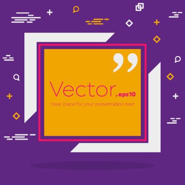 Soyut kavram vektör boş konuşma kare alıntı metin balonu. Web ve mobil app izole arka plan, illüstrasyon şablon tasarımı, yaratıcı sunu, iş Infographic sosyal medya için.