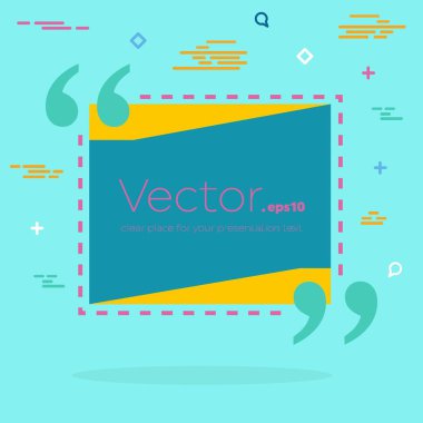 Soyut kavram vektör boş konuşma kare alıntı metin balonu. Web ve mobil app izole arka plan, illüstrasyon şablon tasarımı, yaratıcı sunu, iş Infographic sosyal medya için.