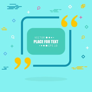 Soyut kavram vektör boş konuşma kare alıntı metin balonu. Web ve mobil app izole arka plan, illüstrasyon şablon tasarımı, yaratıcı sunu, iş Infographic sosyal medya için.