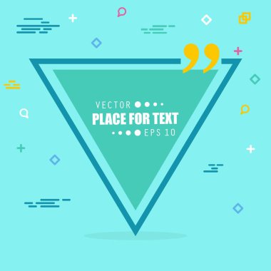 Soyut kavram vektör boş konuşma kare alıntı metin balonu. Web ve mobil app izole arka plan, illüstrasyon şablon tasarımı, yaratıcı sunu, iş Infographic sosyal medya için.