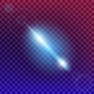 Parlak ışık efektlerinden oluşan yaratıcı bir konsept vektör kümesi siyah arka planda izole edilmiş kıvılcımlarla parlar. Resim tasarımı için, Noel kutlaması için pankart, sihirli ışık ışını.