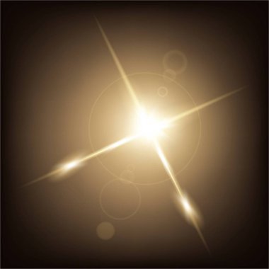 Parlak ışık efektlerinden oluşan yaratıcı bir konsept vektör kümesi siyah arka planda izole edilmiş kıvılcımlarla parlar. Resim tasarımı için, Noel kutlaması için pankart, sihirli ışık ışını.