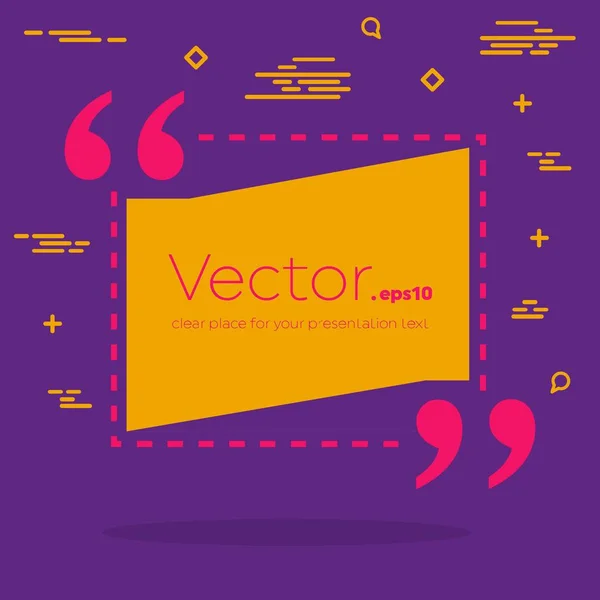 Abstrakte Konzept Vektor leere Rede Quadrat Zitat Textblase. für Web-und mobile App isoliert auf Hintergrund, Illustration Template Design, kreative Präsentation, Business-Infografik Social Media. — Stockvektor