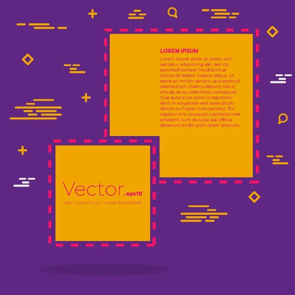 Abstrakte Konzept Vektor leere Rede Quadrat Zitat Textblase. für Web-und mobile App isoliert auf Hintergrund, Illustration Template Design, kreative Präsentation, Business-Infografik Social Media. — Stockvektor