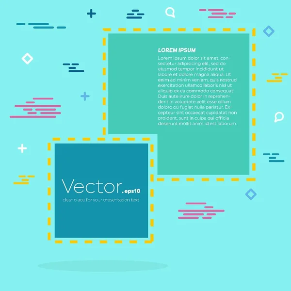 Abstrakte Konzept Vektor leere Rede Quadrat Zitat Textblase. für Web-und mobile App isoliert auf Hintergrund, Illustration Template Design, kreative Präsentation, Business-Infografik Social Media. — Stockvektor