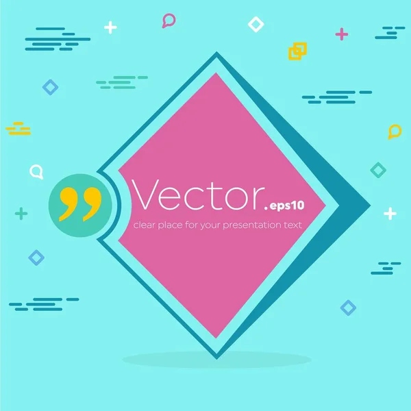 Concepto abstracto vector vacío discurso cuadrado cita texto burbuja. Para aplicaciones web y móviles aisladas en segundo plano, diseño de plantillas de ilustración, presentación creativa, infografía empresarial en redes sociales . — Vector de stock