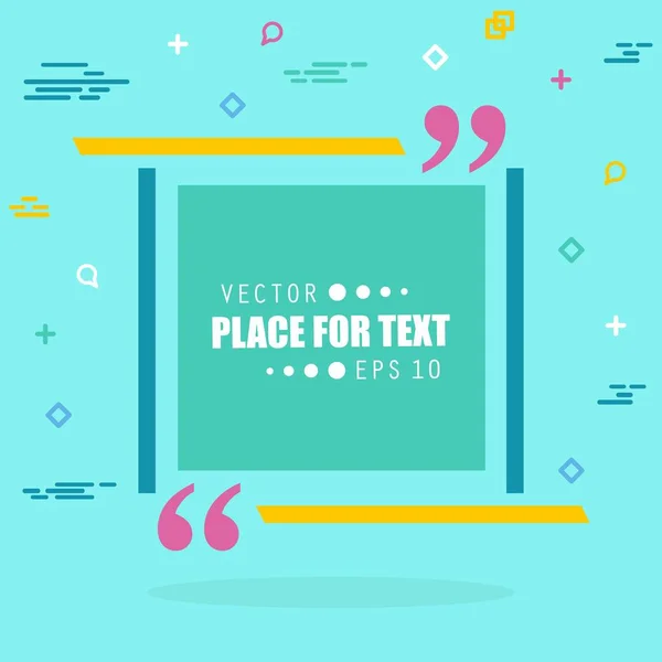 Abstract concept vector empty speech square quote text bubble. For web and mobile app isolated on background, illustration template design, creative presentation, business infographic social media. — Stock Vector