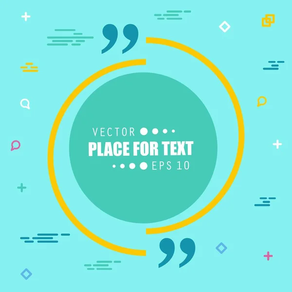 Abstract concept vector empty speech square quote text bubble. For web and mobile app isolated on background, illustration template design, creative presentation, business infographic social media. — Stock Vector