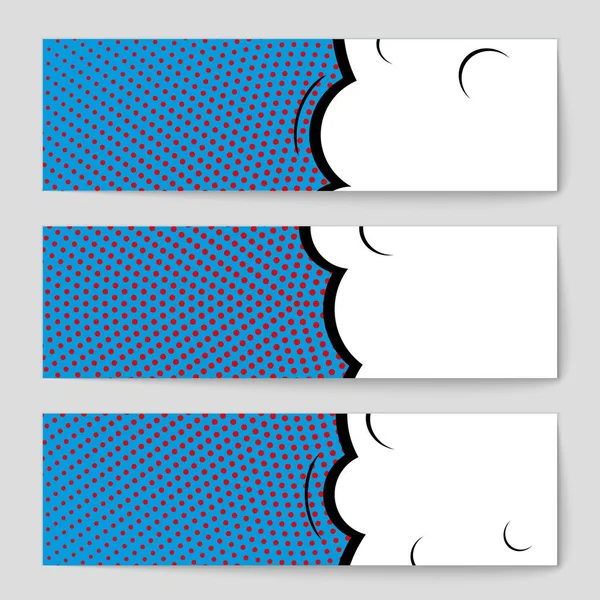 Abstrato conceito criativo vetor quadrinhos estilo pop arte em branco, modelo de layout com feixes de nuvens e pontos isolados de fundo. Para banner de venda, conjunto de bolhas de fala vazia, ilustração design de livro de meio tom . — Vetor de Stock