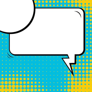 Yaratıcı soyut kavram vektör komik pop sanat tarzı boş, düzeni şablonu bulutlar kiriş ve izole noktalar arka plan ile. Satışı büyük başlığı, boş konuşma balonu ayarı, illüstrasyon noktalı resim kitap tasarımı için.