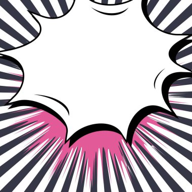 Yaratıcı soyut kavram vektör komik pop sanat tarzı boş, düzeni şablonu bulutlar kiriş ve izole noktalar arka plan ile. Satışı büyük başlığı, boş konuşma balonu ayarı, illüstrasyon noktalı resim kitap tasarımı için.