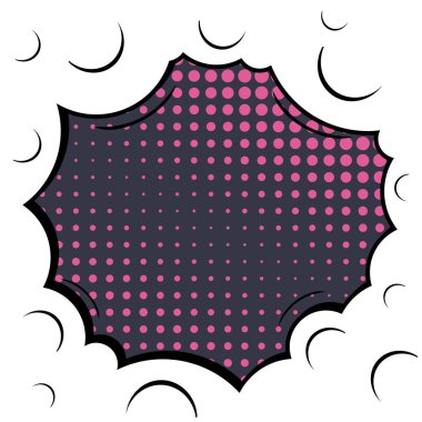 Yaratıcı soyut kavram vektör komik pop sanat tarzı boş, düzeni şablonu bulutlar kiriş ve izole noktalar arka plan ile. Satışı büyük başlığı, boş konuşma balonu ayarı, illüstrasyon noktalı resim kitap tasarımı için.