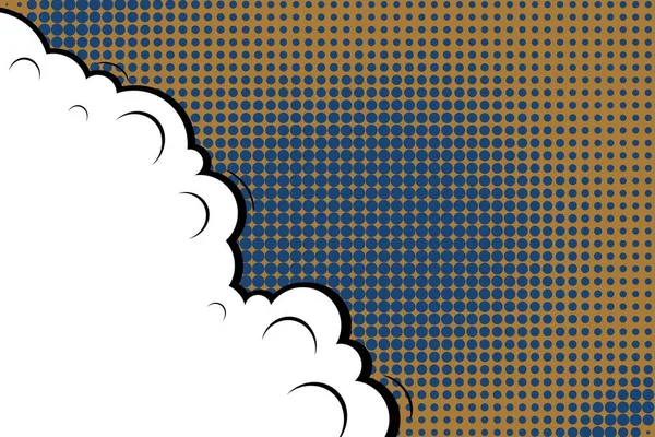 Concepto creativo abstracto vector cómic pop art estilo en blanco, plantilla de diseño con vigas de nubes y fondo de puntos aislados. Para el banner de la venta, sistema vacío de la burbuja del discurso, diseño medio del libro de la ilustración . — Archivo Imágenes Vectoriales