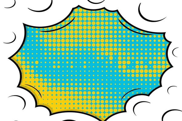 Concepto creativo abstracto vector cómic pop art estilo en blanco, plantilla de diseño con vigas de nubes y fondo de puntos aislados. Para el banner de la venta, sistema vacío de la burbuja del discurso, diseño medio del libro de la ilustración . — Vector de stock