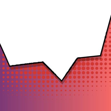 Yaratıcı soyut kavram vektör komik pop sanat tarzı boş, düzeni şablonu bulutlar kiriş ve izole noktalar arka plan ile. Satışı büyük başlığı, boş konuşma balonu ayarı, illüstrasyon noktalı resim kitap tasarımı için.