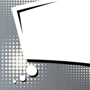 Yaratıcı soyut kavram vektör komik pop sanat tarzı boş, düzeni şablonu bulutlar kiriş ve izole noktalar arka plan ile. Satışı büyük başlığı, boş konuşma balonu ayarı, illüstrasyon noktalı resim kitap tasarımı için.