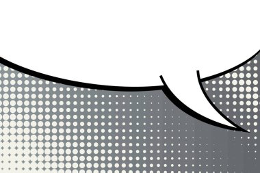 Yaratıcı soyut kavram vektör komik pop sanat tarzı boş, düzeni şablonu bulutlar kiriş ve izole noktalar arka plan ile. Satışı büyük başlığı, boş konuşma balonu ayarı, illüstrasyon noktalı resim kitap tasarımı için.