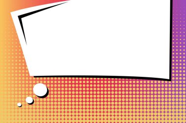 Yaratıcı soyut kavram vektör komik pop sanat tarzı boş, düzeni şablonu bulutlar kiriş ve izole noktalar arka plan ile. Satışı büyük başlığı, boş konuşma balonu ayarı, illüstrasyon noktalı resim kitap tasarımı için.