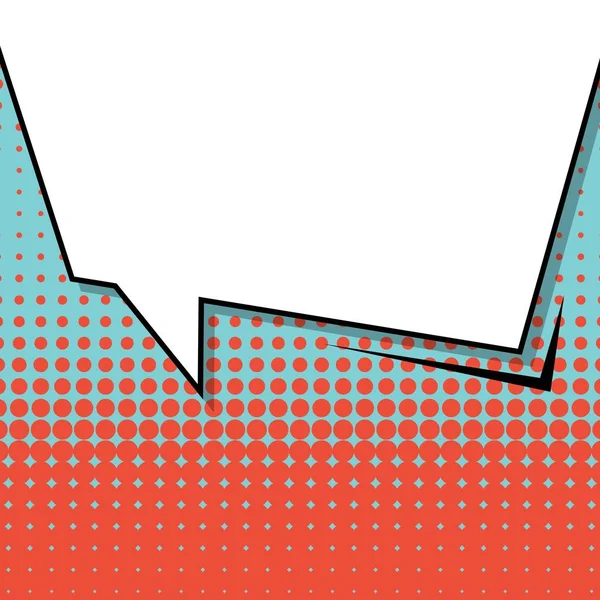 Astratto concetto creativo vettore comico stile pop art vuoto, modello di layout con travi nuvolose e puntini isolati sfondo. In vendita banner, set di bolle vocali vuote, disegno di libri di illustrazione mezzitoni . — Vettoriale Stock