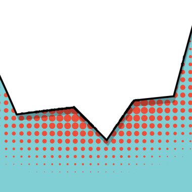 Yaratıcı soyut kavram vektör komik pop sanat tarzı boş, düzeni şablonu bulutlar kiriş ve izole noktalar arka plan ile. Satışı büyük başlığı, boş konuşma balonu ayarı, illüstrasyon noktalı resim kitap tasarımı için.