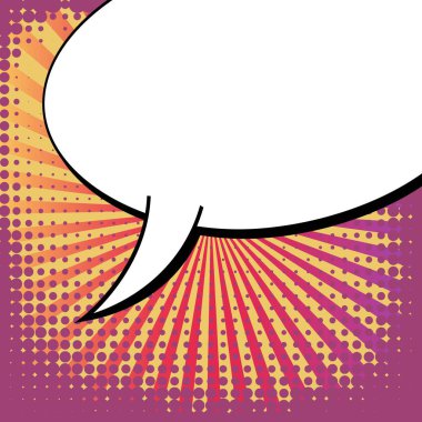 Yaratıcı soyut kavram vektör komik pop sanat tarzı boş, düzeni şablonu bulutlar kiriş ve izole noktalar arka plan ile. Satışı büyük başlığı, boş konuşma balonu ayarı, illüstrasyon noktalı resim kitap tasarımı için.