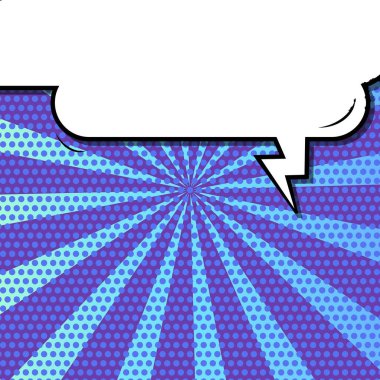 Yaratıcı soyut kavram vektör komik pop sanat tarzı boş, düzeni şablonu bulutlar kiriş ve izole noktalar arka plan ile. Satışı büyük başlığı, boş konuşma balonu ayarı, illüstrasyon noktalı resim kitap tasarımı için.