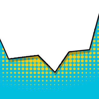 Yaratıcı soyut kavram vektör komik pop sanat tarzı boş, düzeni şablonu bulutlar kiriş ve izole noktalar arka plan ile. Satışı büyük başlığı, boş konuşma balonu ayarı, illüstrasyon noktalı resim kitap tasarımı için.