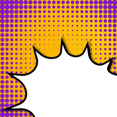 Yaratıcı soyut kavram vektör komik pop sanat tarzı boş, düzeni şablonu bulutlar kiriş ve izole noktalar arka plan ile. Satışı büyük başlığı, boş konuşma balonu ayarı, illüstrasyon noktalı resim kitap tasarımı için.