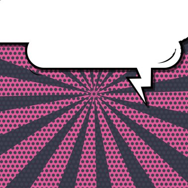 Yaratıcı soyut kavram vektör komik pop sanat tarzı boş, düzeni şablonu bulutlar kiriş ve izole noktalar arka plan ile. Satışı büyük başlığı, boş konuşma balonu ayarı, illüstrasyon noktalı resim kitap tasarımı için.