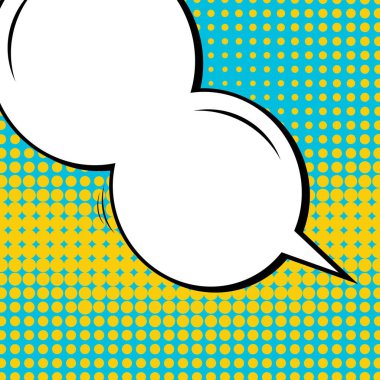 Yaratıcı soyut kavram vektör komik pop sanat tarzı boş, düzeni şablonu bulutlar kiriş ve izole noktalar arka plan ile. Satışı büyük başlığı, boş konuşma balonu ayarı, illüstrasyon noktalı resim kitap tasarımı için.