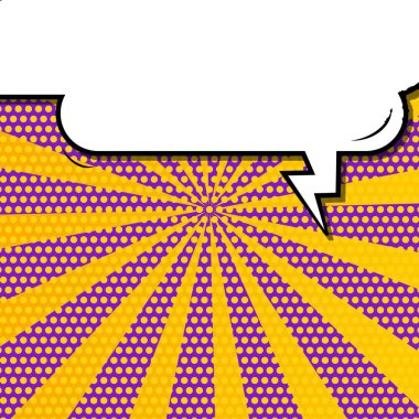 Yaratıcı soyut kavram vektör komik pop sanat tarzı boş, düzeni şablonu bulutlar kiriş ve izole noktalar arka plan ile. Satışı büyük başlığı, boş konuşma balonu ayarı, illüstrasyon noktalı resim kitap tasarımı için.