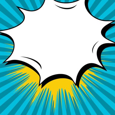 Yaratıcı soyut kavram vektör komik pop sanat tarzı boş, düzeni şablonu bulutlar kiriş ve izole noktalar arka plan ile. Satışı büyük başlığı, boş konuşma balonu ayarı, illüstrasyon noktalı resim kitap tasarımı için.