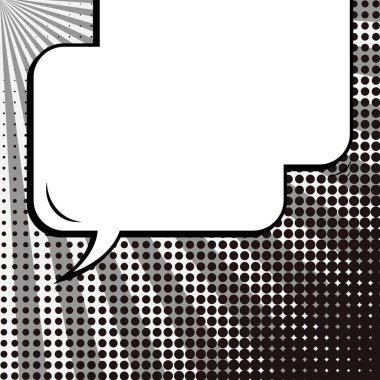 Yaratıcı soyut kavram vektör komik pop sanat tarzı boş, düzeni şablonu bulutlar kiriş ve izole noktalar arka plan ile. Satışı büyük başlığı, boş konuşma balonu ayarı, illüstrasyon noktalı resim kitap tasarımı için.