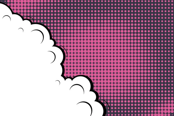 Concept créatif abstrait vecteur bande dessinée pop art style blanc, modèle de mise en page avec poutres nuages et fond de points isolés. À vendre bannière, ensemble de bulle de discours vide, illustration conception de livre de demi-tons . — Image vectorielle