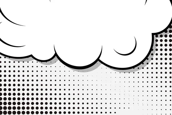 抽象的创意概念向量漫画波普艺术风格空白，布局模板与云梁和孤立的点背景。销售横幅、 空洞的讲话泡泡系列、 插画半色调书设计. — 图库矢量图片